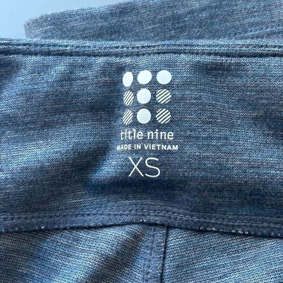 Title nine she leads pants pull-on space-dyed' Ponte knit blue XS new - Picture 6 of 12